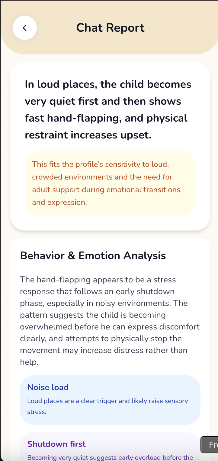 Chat report with Behavior & Emotion Analysis