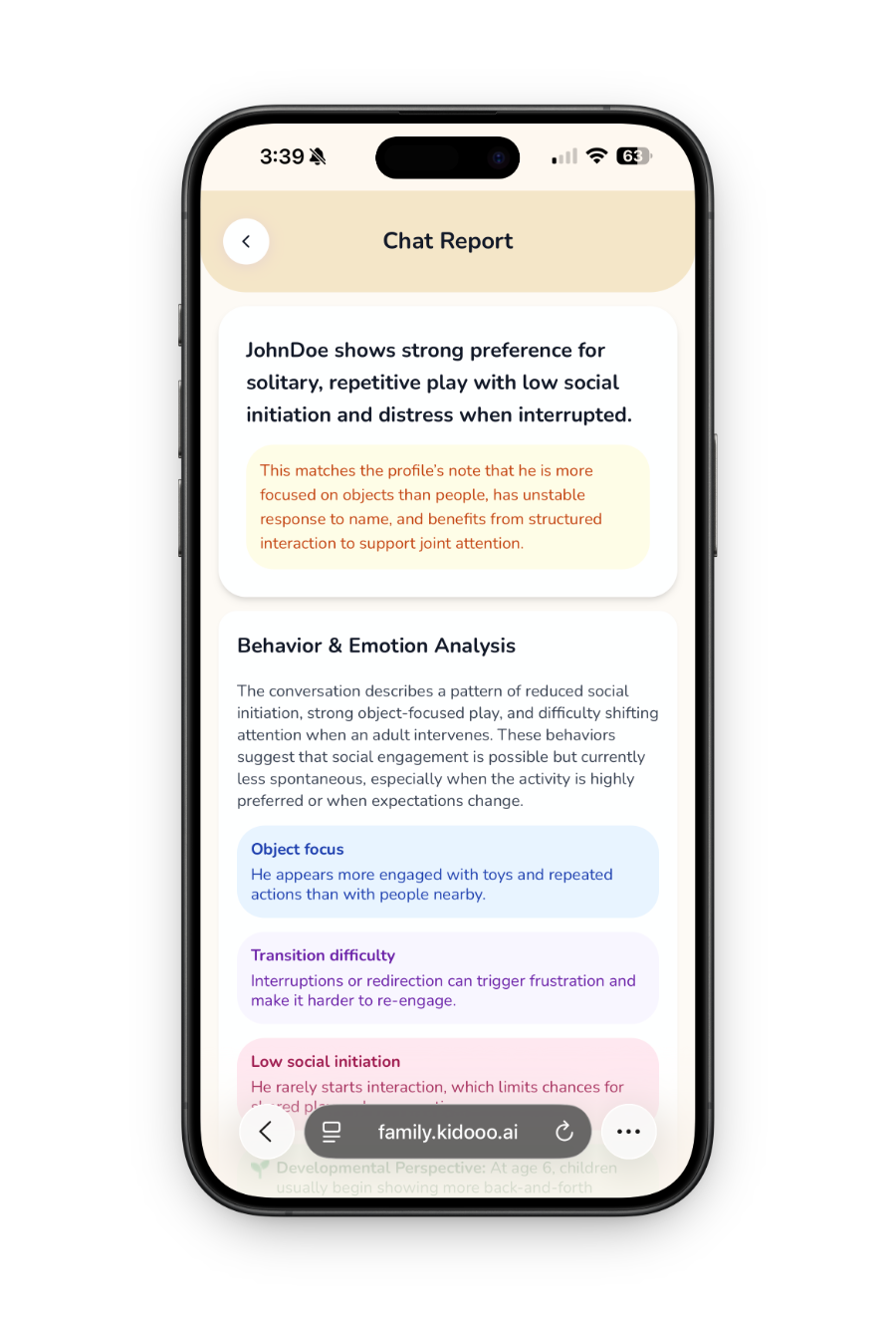 Chat report step 2