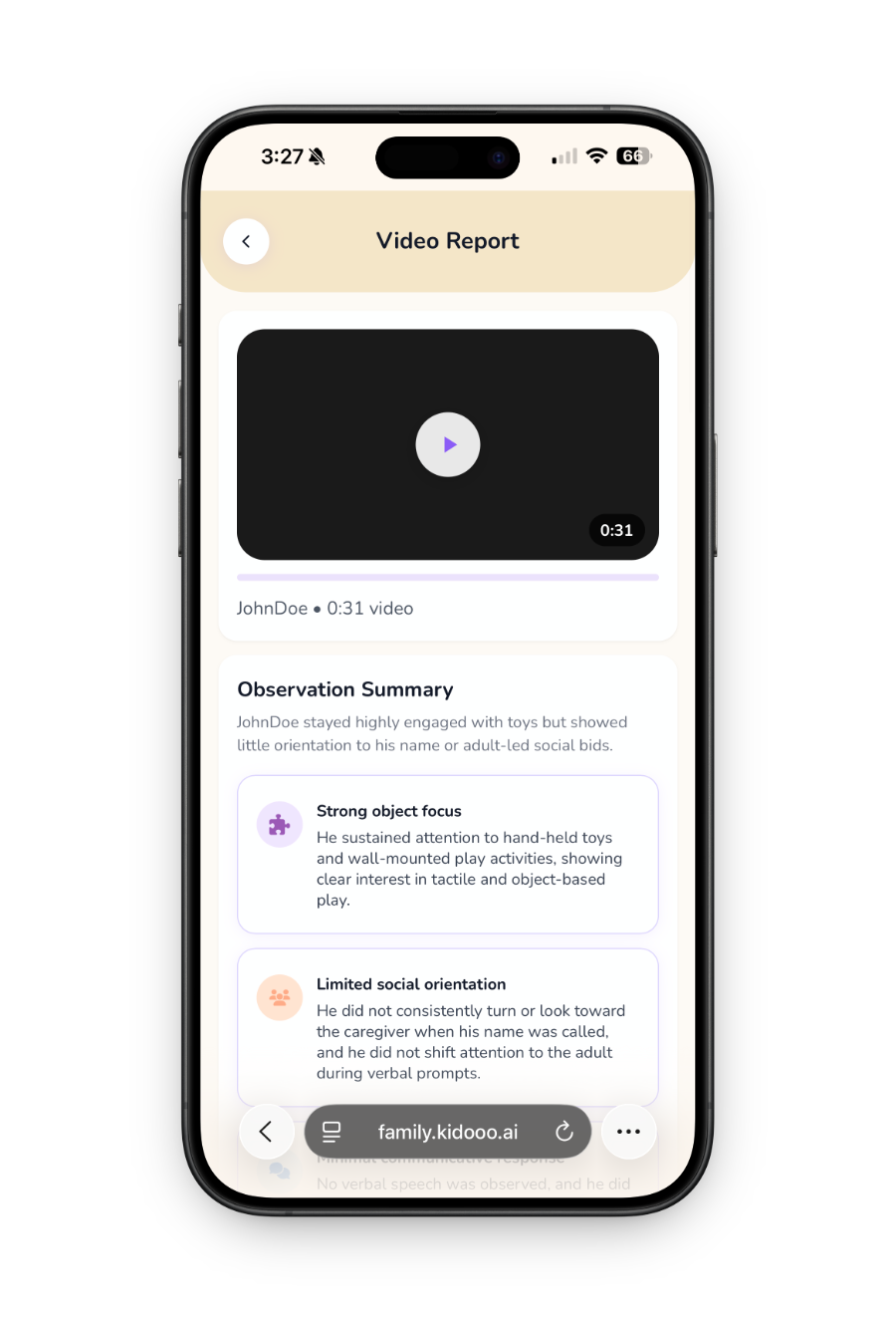 Video report step 2